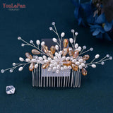 Bridal Hair Comb Pearl Crystal Wedding Headdress Hairpin