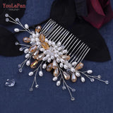 Bridal Hair Comb Pearl Crystal Wedding Headdress Hairpin