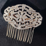 Zlxgirl Flower Hairpins Tiara Bridal Head bijoux