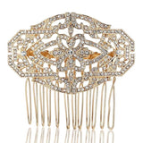 Zlxgirl Flower Hairpins Tiara Bridal Head bijoux
