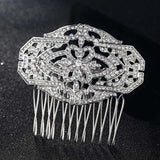 Zlxgirl Flower Hairpins Tiara Bridal Head bijoux