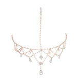 Stonefans Bohemia Water Drop Head Chain Rhinestone Bridal Forehead Chain