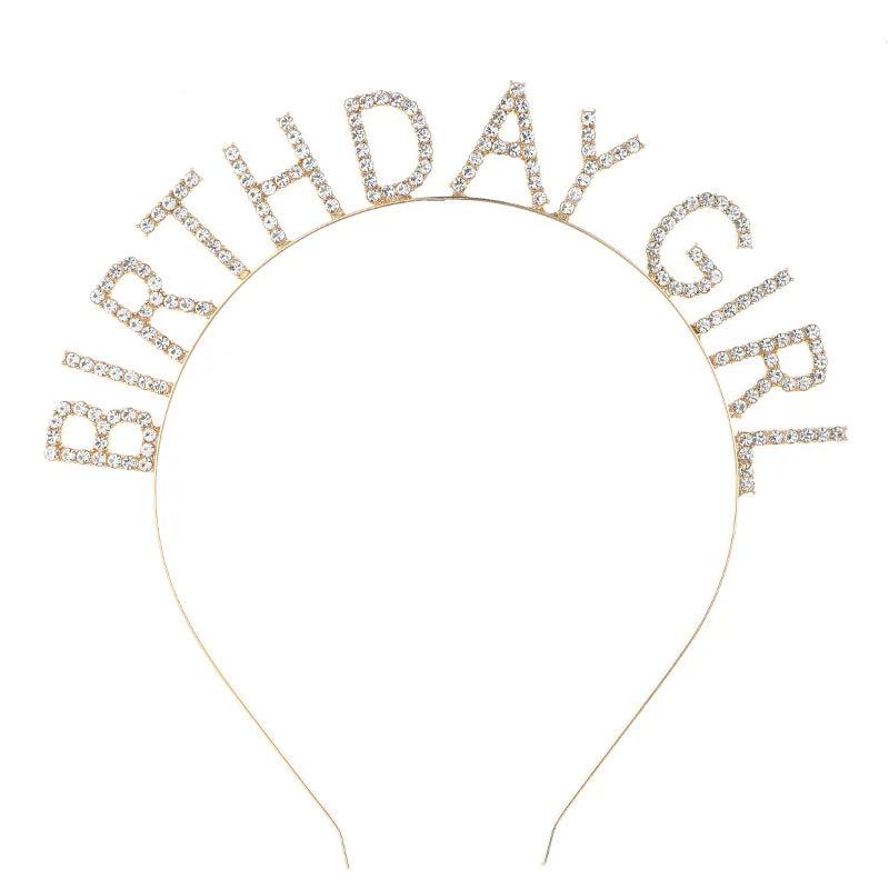 Birthday Party Rhinestone Letter Hairband