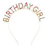 Birthday Party Rhinestone Letter Hairband