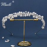 Silver Crown Headband for Women Bridal Wedding Hair Jewelry