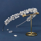 Silver Crown Headband for Women Bridal Wedding Hair Jewelry