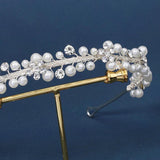 Silver Crown Headband for Women Bridal Wedding Hair Jewelry
