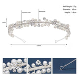 Silver Crown Headband for Women Bridal Wedding Hair Jewelry