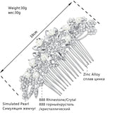Mecresh Pearl Bridal Hair Combs Silver Crystal Wedding Accessories