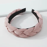 Plaid Rhinestone Headband Twist Turban Hair Accessories