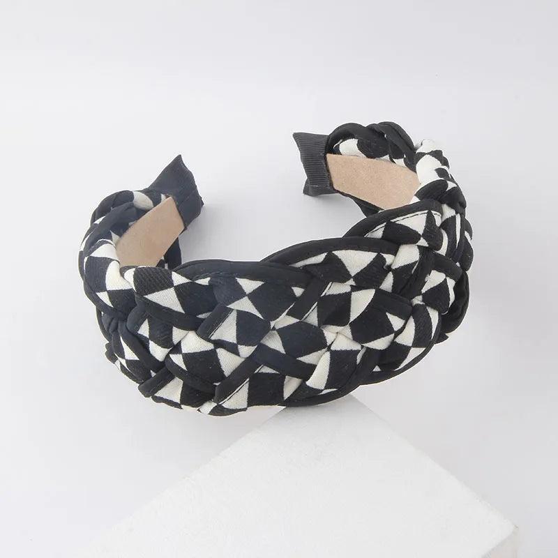 Wide-Brimmed Fabric Twist Headband for Ladies