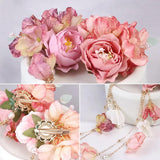 Vintage Silk Flower Hairpin Tassel Head Flower Clip