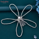 Bridal Hair Comb Rhinestone Pearl Side Hair Clip for Brides