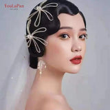 Bridal Hair Comb Rhinestone Pearl Side Hair Clip for Brides