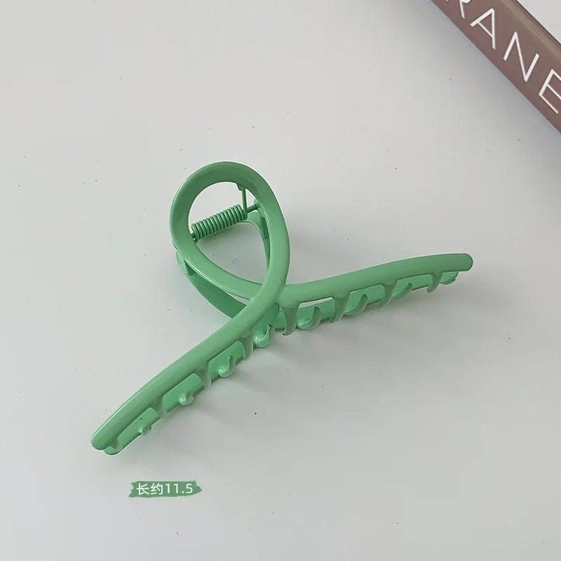 2 pack Large Hair Claw Clips Green Coffee Jaw clamps for Women Thick hair