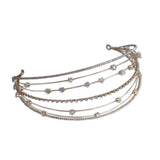 Multi-Layer Rhinestone Thin Hair Hoop For Wedding