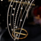 Multi-Layer Rhinestone Thin Hair Hoop For Wedding