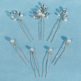 7pcs Wedding Pearl Rhinestone Hair Pins Hair Accessories Bridal Headpiece