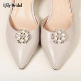 Rhinestone Pearl Bridal Shoe Clips Wedding High Heels Decorations Charm Buckle