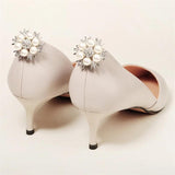 Rhinestone Pearl Bridal Shoe Clips Wedding High Heels Decorations Charm Buckle