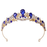 Forest Crystal Wedding Crown for Bridal Dress Flower Tiaras Small Headbands