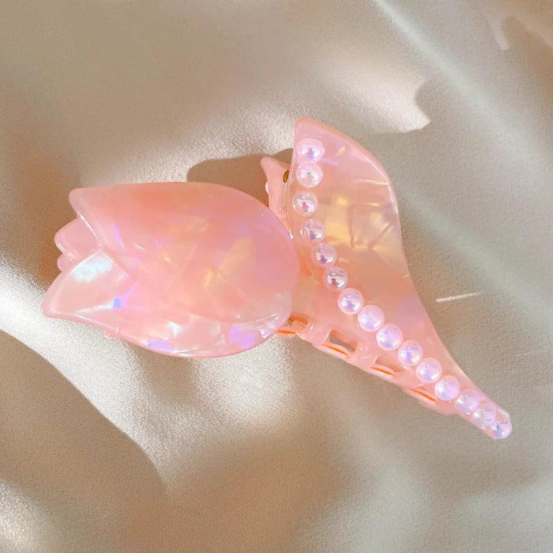 Acetate Acrylic Tulip Shape Hairpin Female Temperament Hair Accessories
