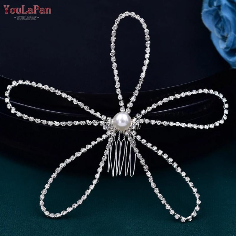 Bridal Flower Pearl Hair Clip Crystal Headdress