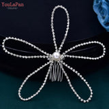 Bridal Flower Pearl Hair Clip Crystal Headdress