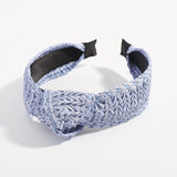 Bohemian Raffia Top Knot Headband Straw Weaving Hairband Tiara Adult Jewelry