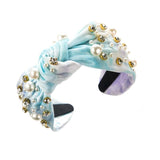 Tie-Dye Pearl Rhinestone Headbands Hair Accessories For Women