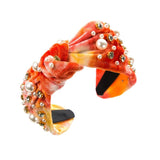 Tie-Dye Pearl Rhinestone Headbands Hair Accessories For Women
