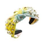 Tie-Dye Pearl Rhinestone Headbands Hair Accessories For Women