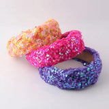 Colorful Rhinestone Sequins Baroque Headwear for Women