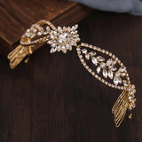 Rhinestone Tassel Hair Band for Women Party