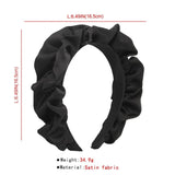 Women Headband Bezel Pleated Ruffles Hairband Turban Fresh Solid Folds Hairhoop