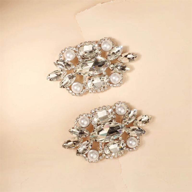 Rhinestone Pearl Shoe Clip for High Heels Bride Crystal Bridal Brooch