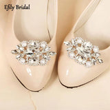 Rhinestone Pearl Shoe Clip for High Heels Bride Crystal Bridal Brooch