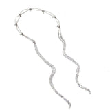 Geometric Rhinestone Hair Band with Tassels