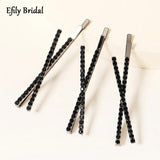3pcs Cross Rhinestone Hairpins Crystal X Hair Clips Barrette Girls Wedding