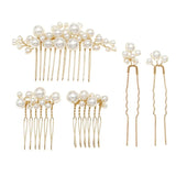 Wedding Crystal Bride Hair Comb Rhinestone Pearl Bridal Hairclip