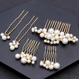 Wedding Crystal Bride Hair Comb Rhinestone Pearl Bridal Hairclip