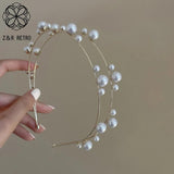 Baroque Style Hairband with Pearls and Rhinestones