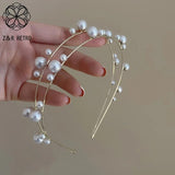 Baroque Style Hairband with Pearls and Rhinestones