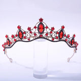 Vintage Pink Crystal Crown Tiara Hair Accessories for Women