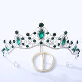 Vintage Pink Crystal Crown Tiara Hair Accessories for Women