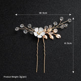 Crystal Rhinestone Flower Bridal Hairpins Set