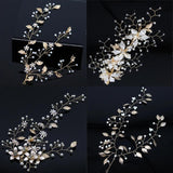 Crystal Pearls Hair Vine Bridal Hair Accessories Headpieces Hair Wreath