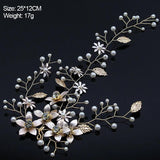 Crystal Pearls Hair Vine Bridal Hair Accessories Headpieces Hair Wreath