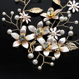 Crystal Pearls Hair Vine Bridal Hair Accessories Headpieces Hair Wreath