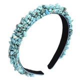 U2JF Baroque Style Stone Beaded Hair Hoop for Women Girls